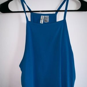 Blue halter top